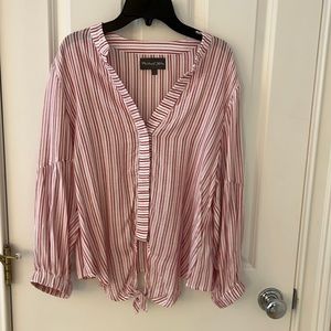 Michael Stars red and white striped top